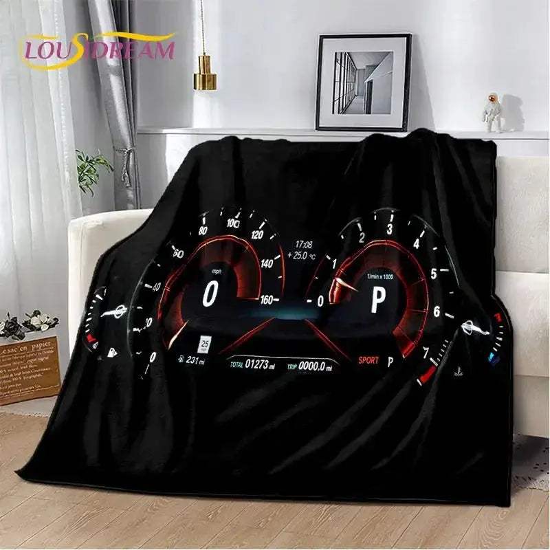 Soft Racing Car Plush Blanket Throw For Living Room - ToylandEU