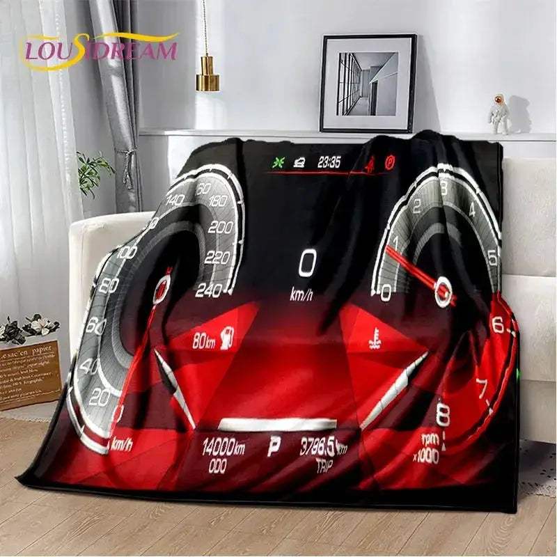 Soft Racing Car Plush Blanket Throw For Living Room - ToylandEU