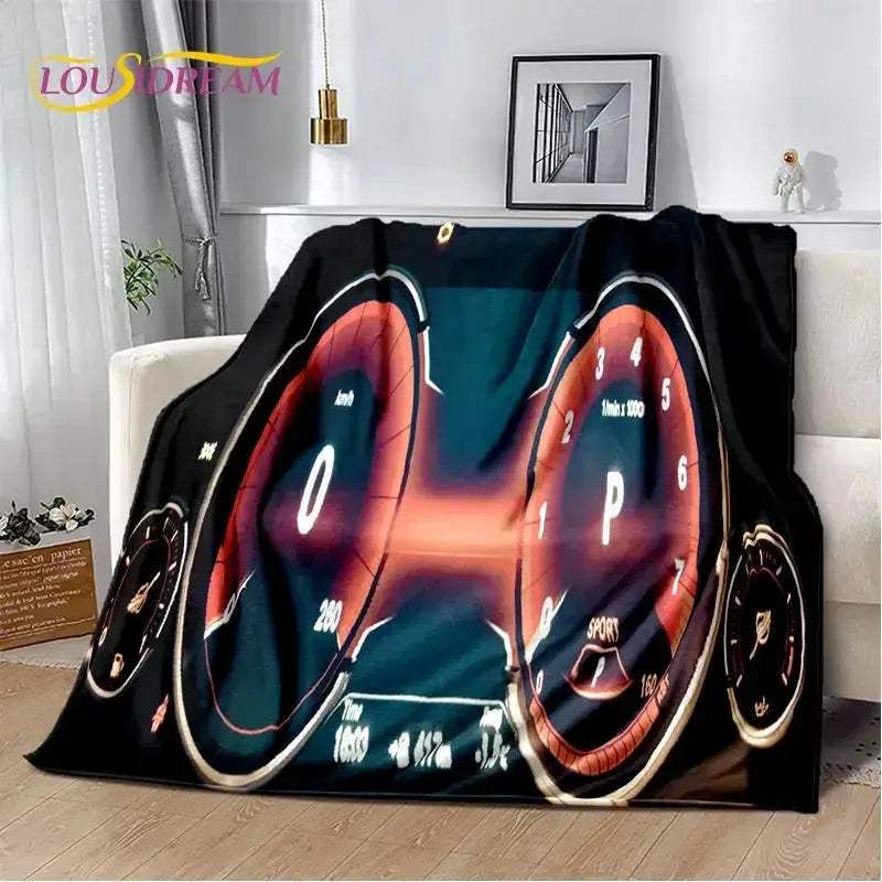 Soft Racing Car Plush Blanket Throw For Living Room - ToylandEU