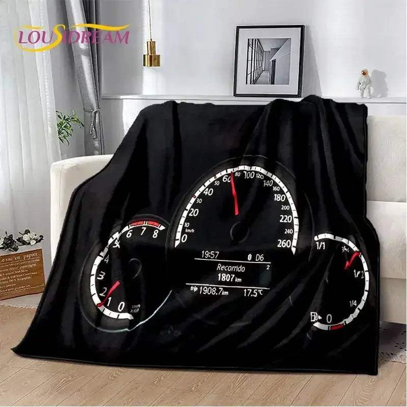 Soft Racing Car Plush Blanket Throw For Living Room - ToylandEU
