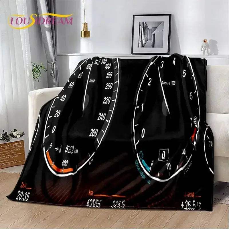 Soft Racing Car Plush Blanket Throw For Living Room - ToylandEU