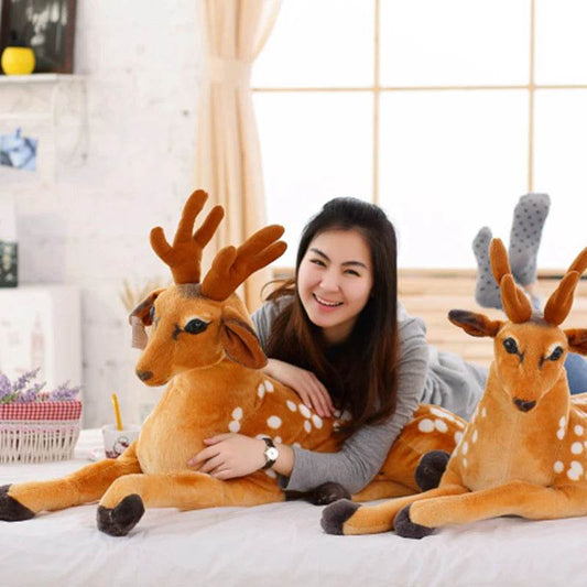Soft Sika Deer Plush Toy Cute Simulation Playmate For Kids - ToylandEU