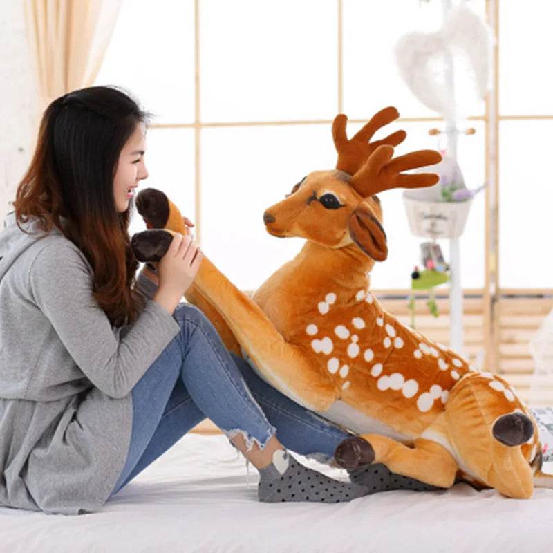 Soft Sika Deer Plush Toy Cute Simulation Playmate For Kids - ToylandEU
