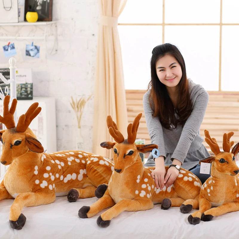 Soft Sika Deer Plush Toy Cute Simulation Playmate For Kids - ToylandEU