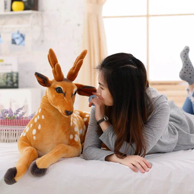 Soft Sika Deer Plush Toy Cute Simulation Playmate For Kids - ToylandEU