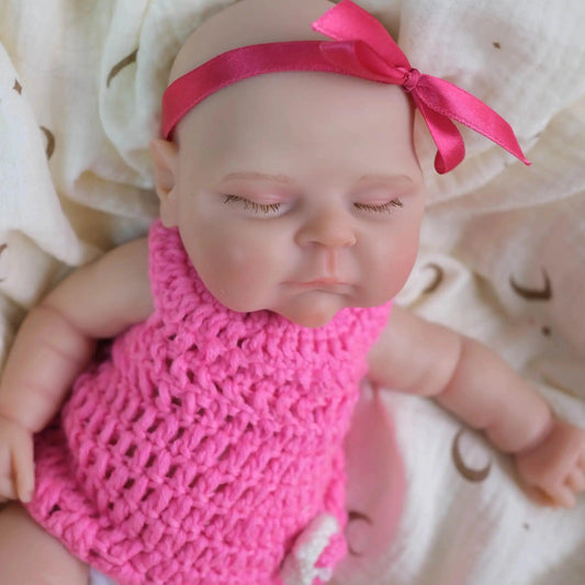  Soft Silicone Doll Educational Toy 12 Inch Pink Skirt -  ToylandEU™