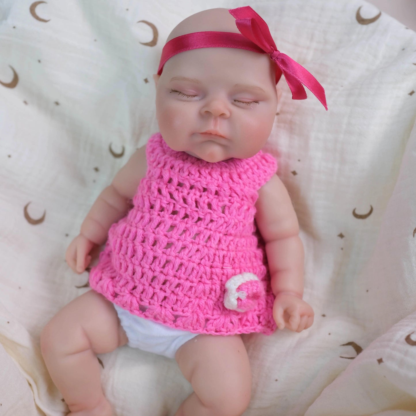  Soft Silicone Doll Educational Toy 12 Inch Pink Skirt -  ToylandEU™