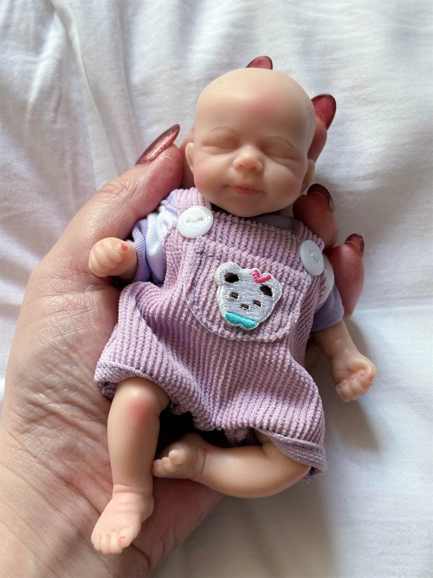 Soft Silicone Mini Palm Doll With Painted Bald Feature For Girls Gift - ToylandEU