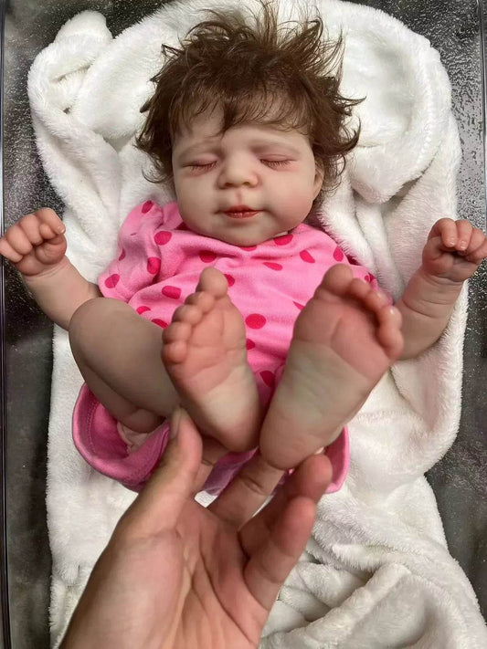 Мека силиконова кукла Reborn с отворена уста, 18 инча за момичета - ToylandEU