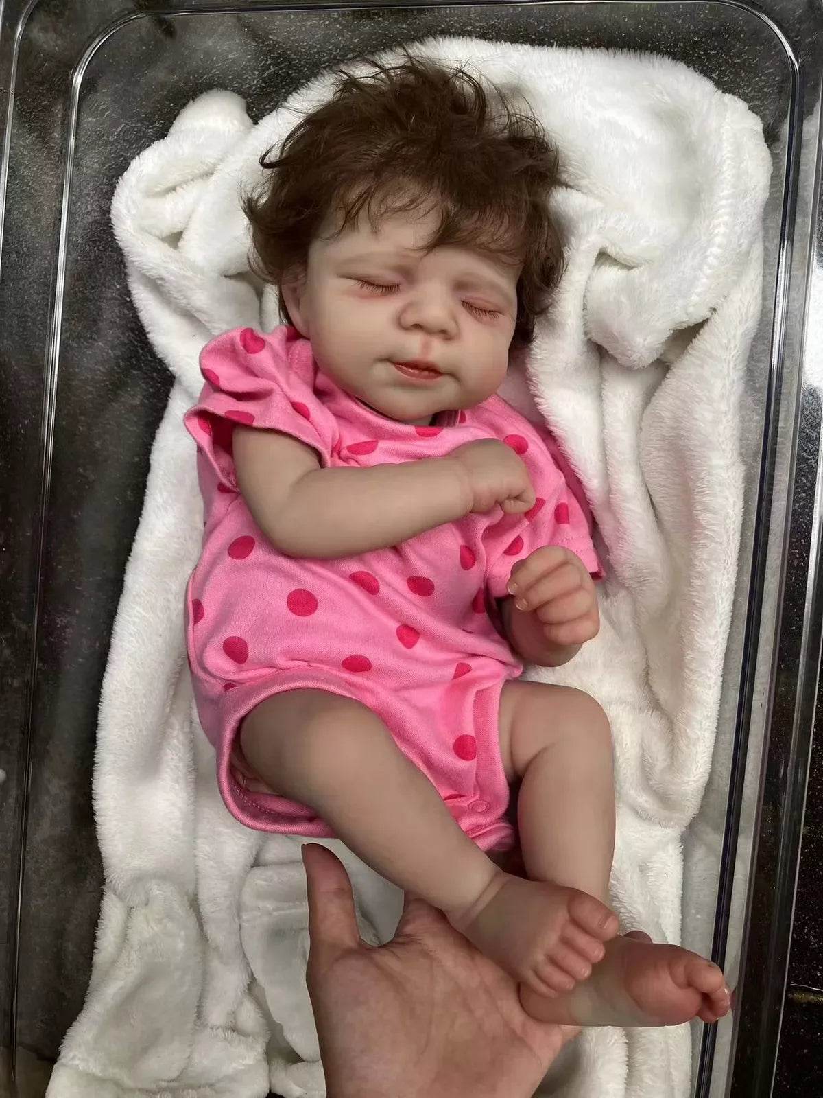 Soft Silicone Reborn Doll Open Mouth 18 Inch For Girls - ToylandEU