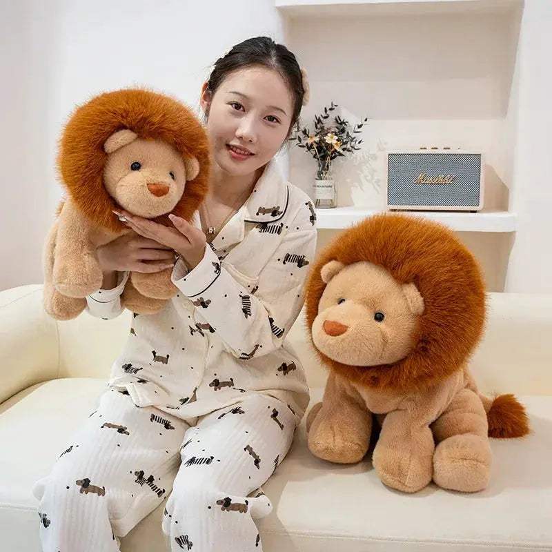 Soft Sitting Lion Plush Toy Pillow For Sweet Gift Kids - ToylandEU