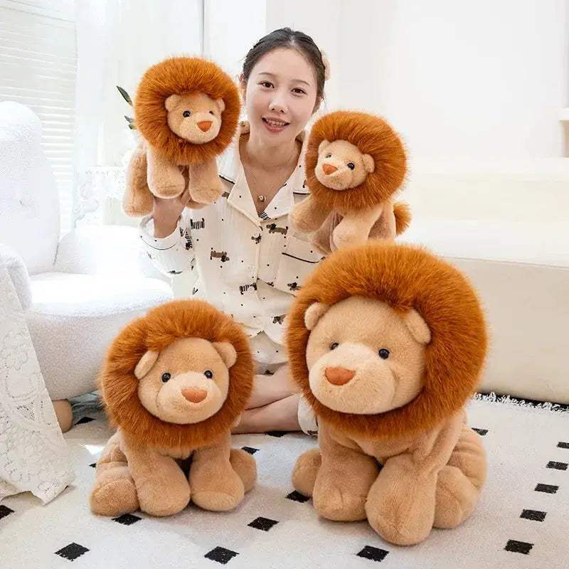 Soft Sitting Lion Plush Toy Pillow For Sweet Gift Kids - ToylandEU