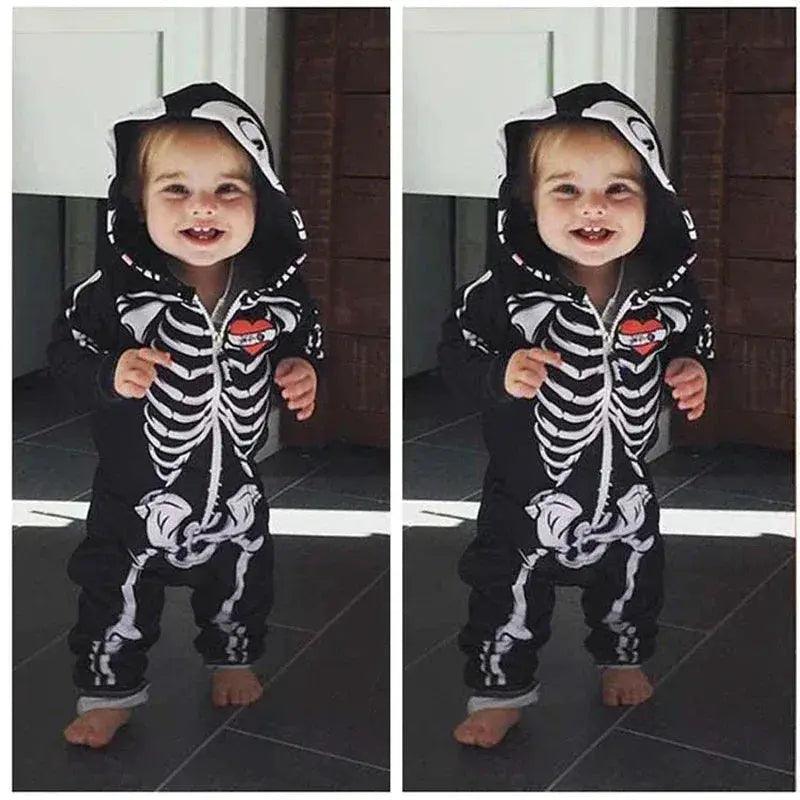  Soft Skull Print Hooded Romper 0To6m Toyland EU -  ToylandEU™