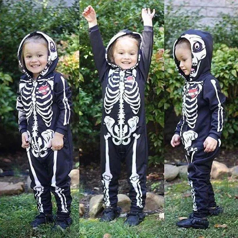  Soft Skull Print Hooded Romper 0To6m Toyland EU -  ToylandEU™