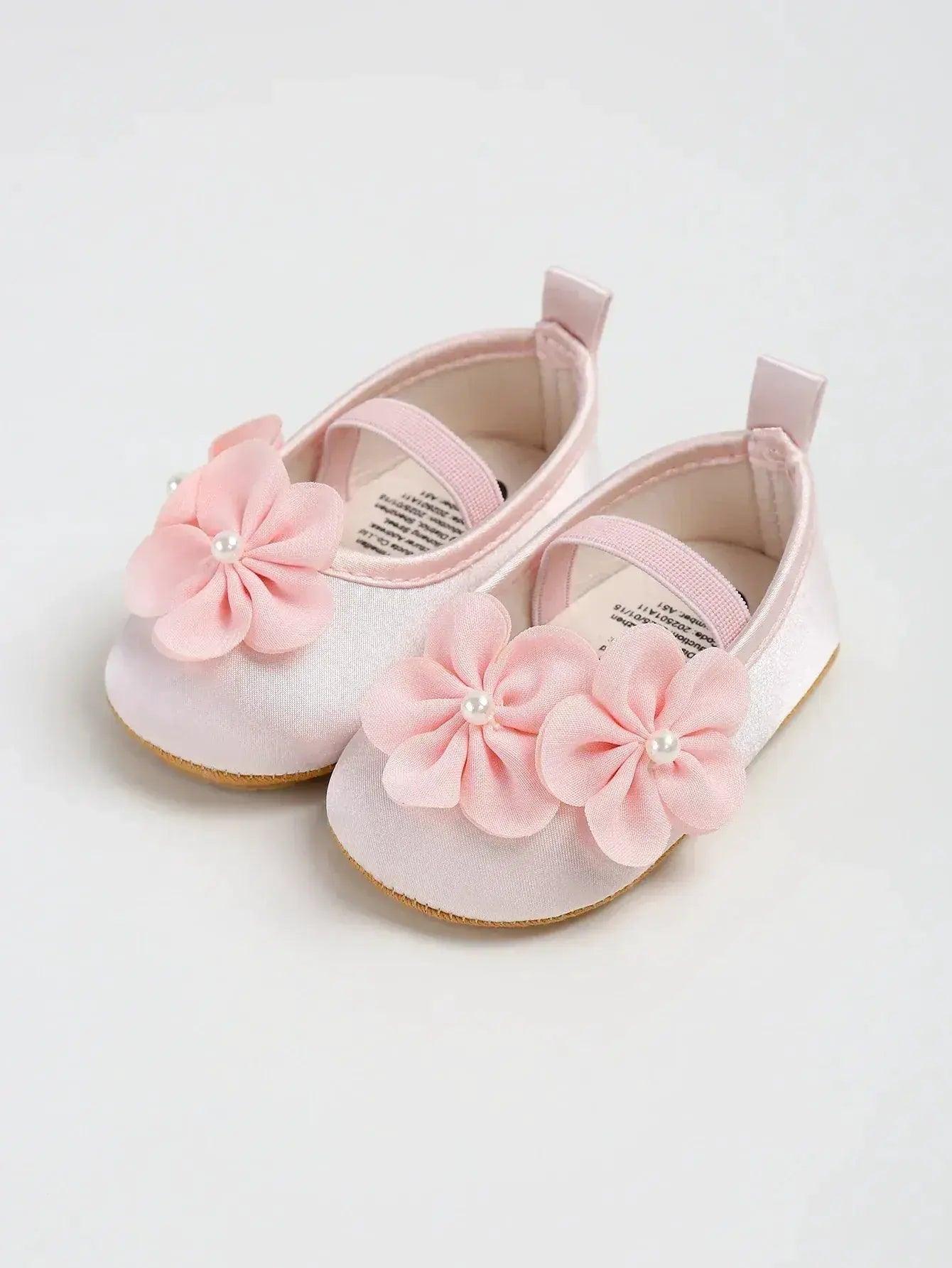 Soft Sole Baby Shoes First Walkers With Pearl Flower -  ToylandEU™