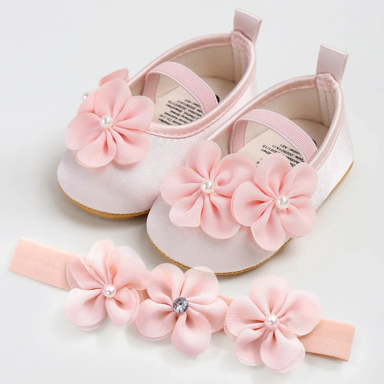Soft Sole Baby Shoes First Walkers With Pearl Flower - ToylandEU