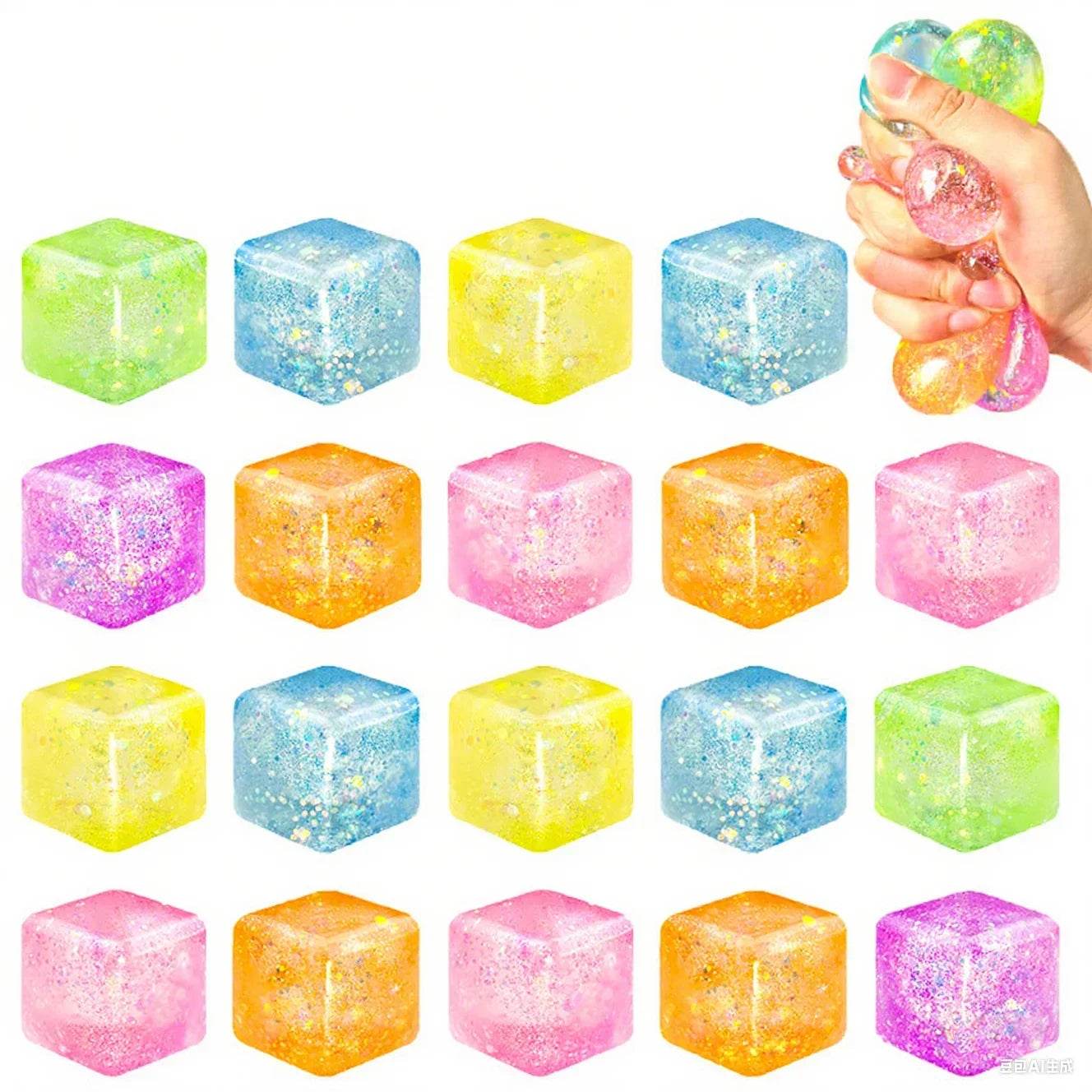 Soft Stress Relief Toy Malt Candy Ice Cube Design For ADHD - ToylandEU