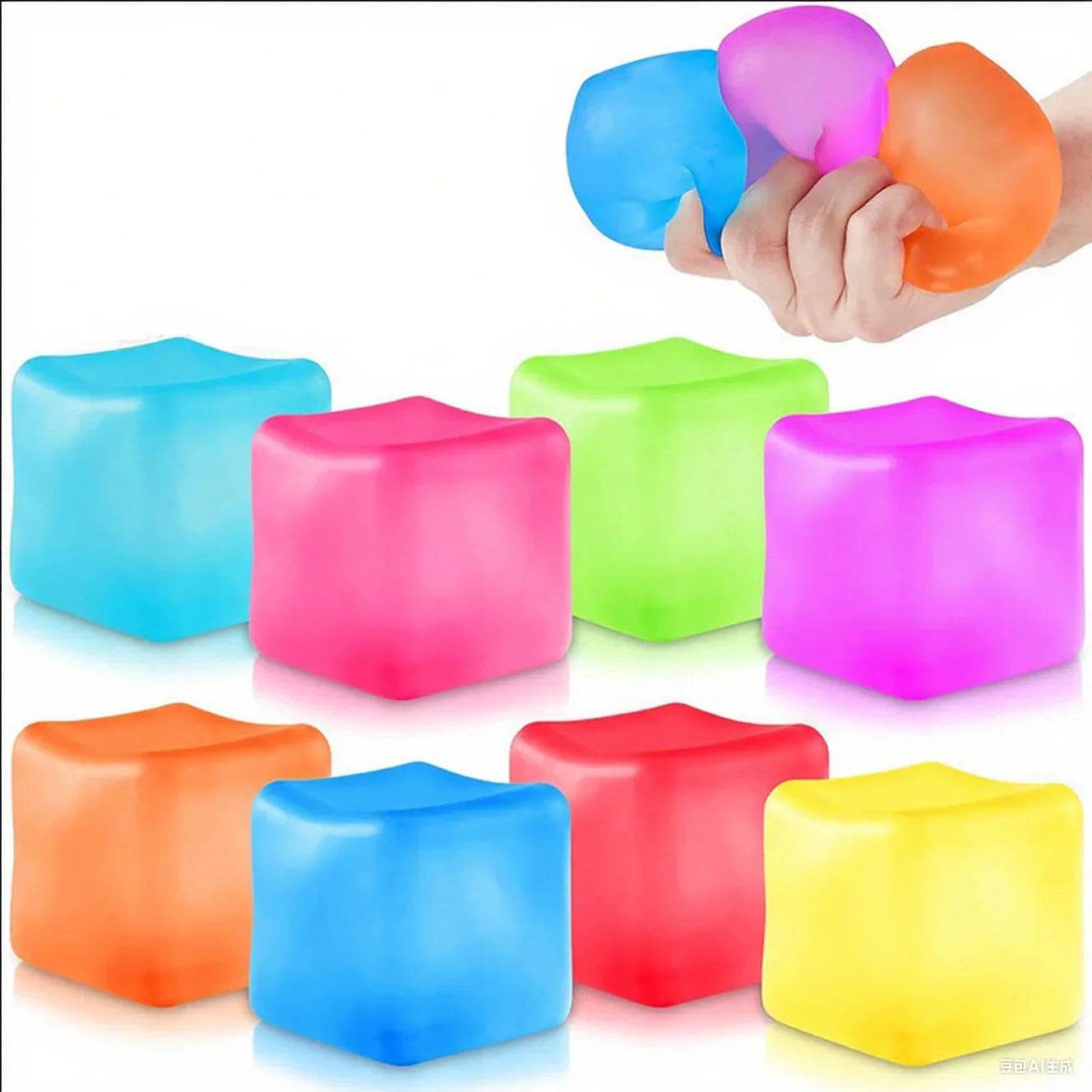 Soft Stress Relief Toy Malt Candy Ice Cube Design For ADHD - ToylandEU