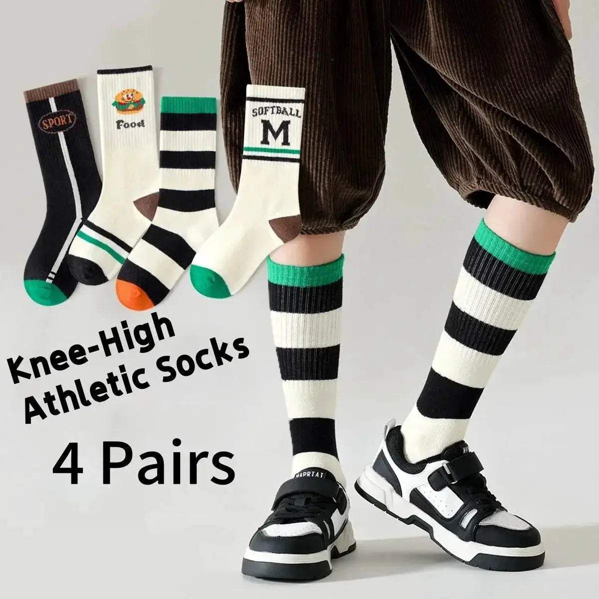  Soft Striped Cotton Knee Socks Toyland EU -  ToylandEU™