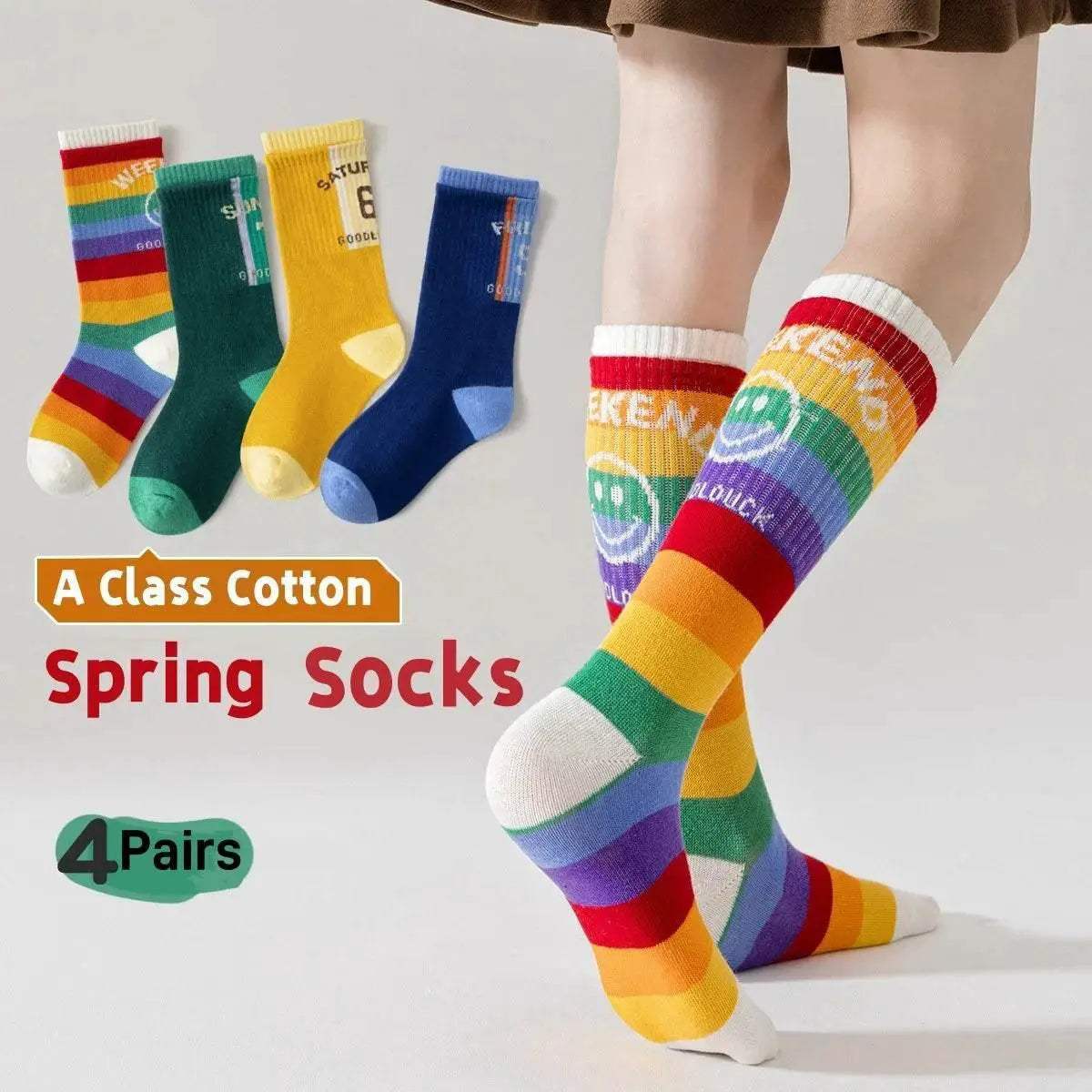  Soft Striped Cotton Knee Socks Toyland EU -  ToylandEU™