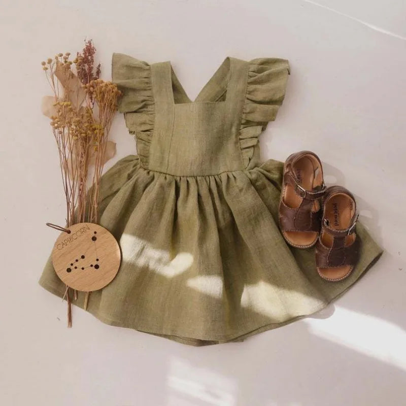 Soft Toddler Girl Dress 100 Percent Cotton Ruffles For Summer - ToylandEU