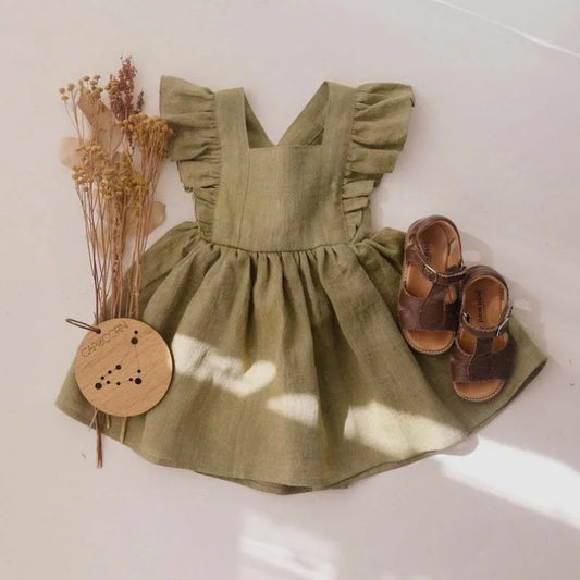 Soft Toddler Girl Dress 100 Percent Cotton Ruffles For Summer - ToylandEU