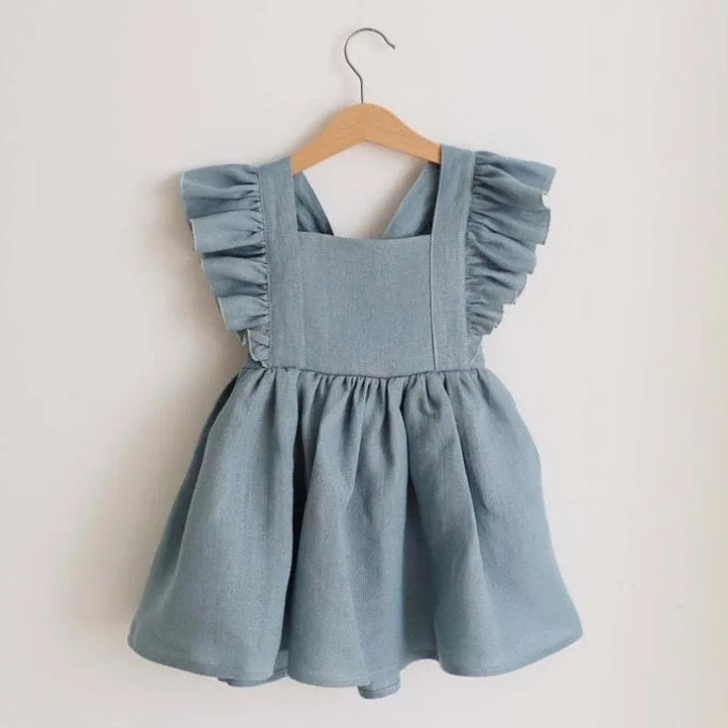 Soft Toddler Girl Dress 100 Percent Cotton Ruffles For Summer - ToylandEU