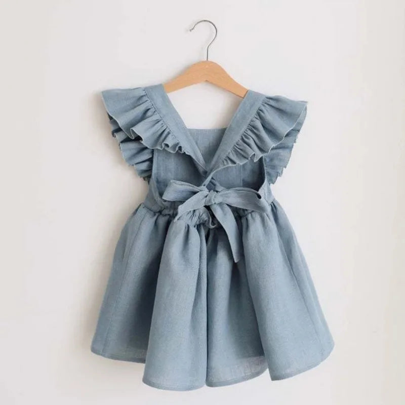 Soft Toddler Girl Dress 100 Percent Cotton Ruffles For Summer - ToylandEU