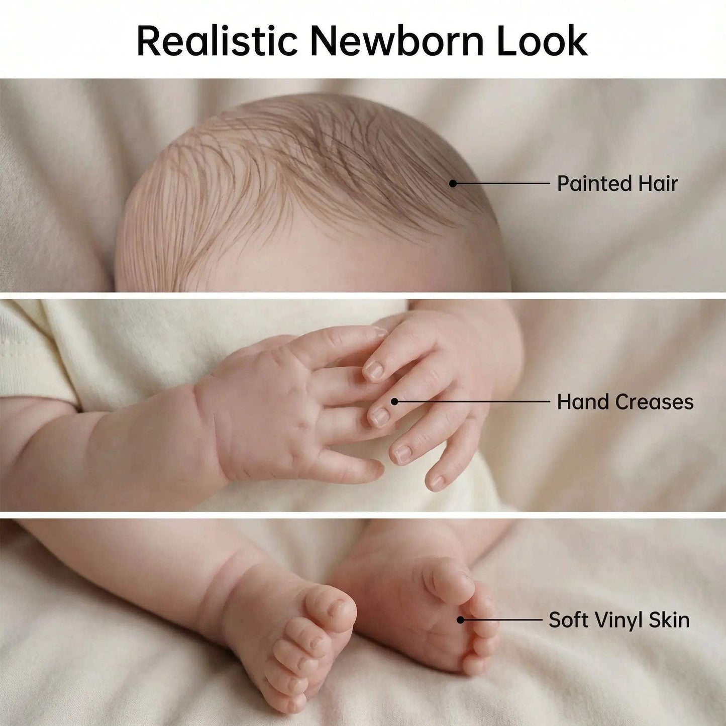  Soft Vinyl Reborn Doll 19 Inch Full Body Abigail Gift -  ToylandEU™