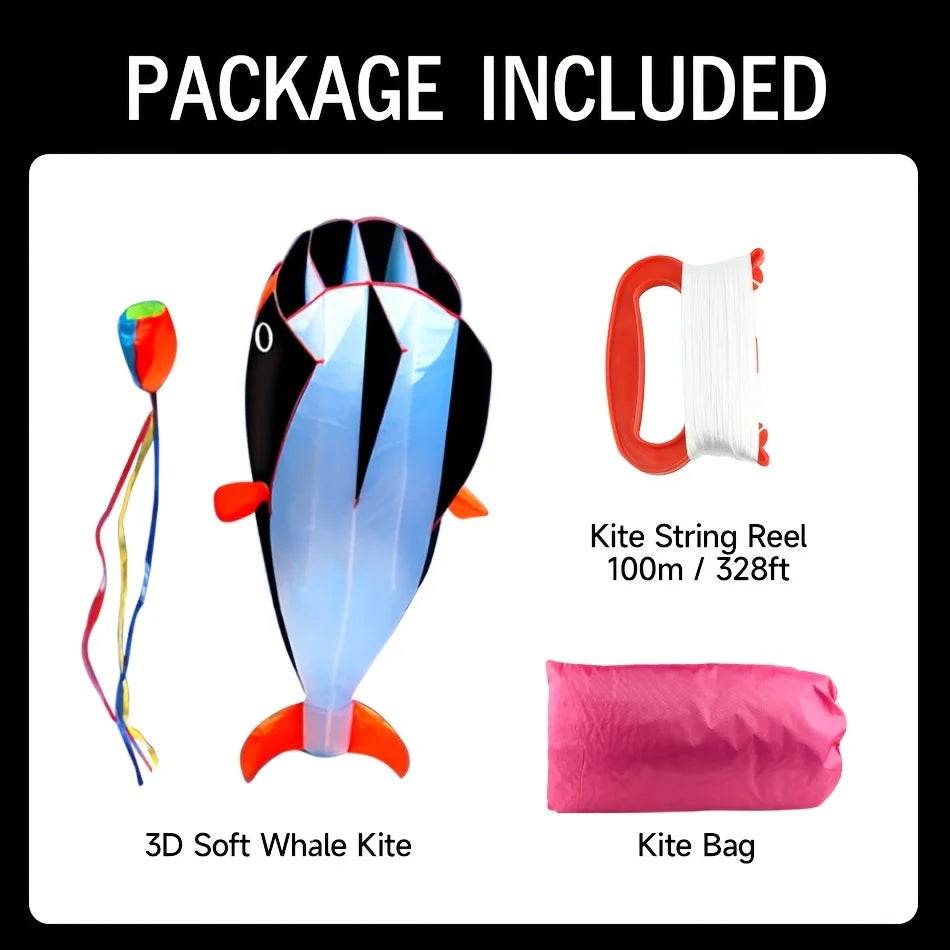 Soft Whale Kite Anti Tear For Beach Enthusiasts Outdoor Fun - ToylandEU