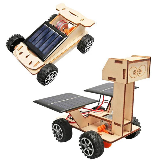 Solar Car Lunar Exploration Vehicle Children's Diy Hand-Assembled Model 3D Wooden Puzzle - ToylandEU