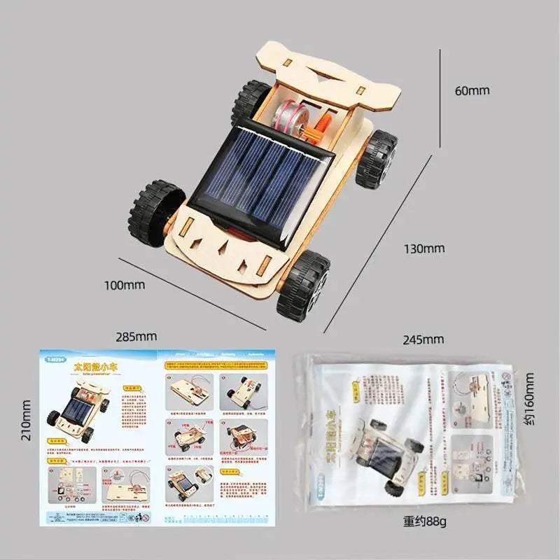 Solar Car Lunar Exploration Vehicle Children's Diy Hand-Assembled Model 3D Wooden Puzzle - ToylandEU