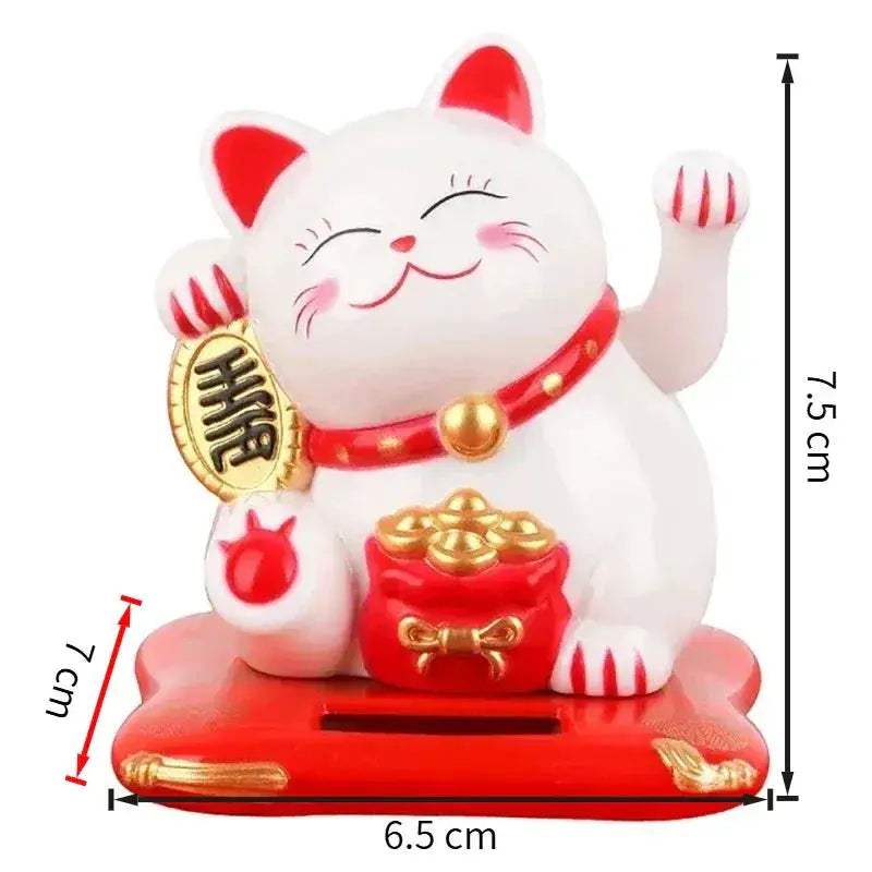 Solar Cat Toy Welcoming Waving Figurine for Home Decor - ToylandEU