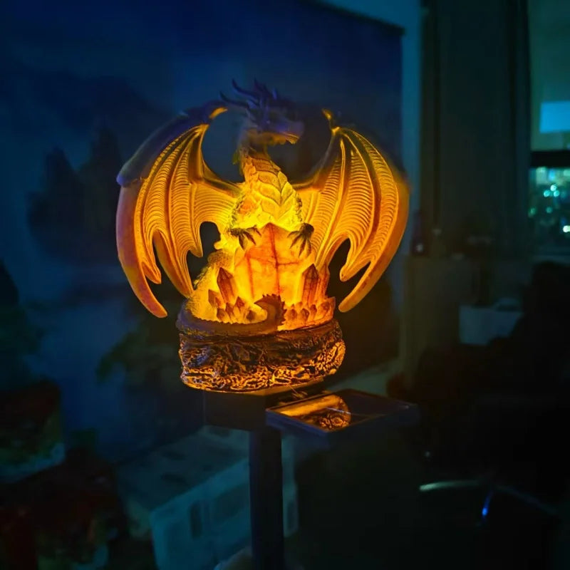 Solar Dragon Garden Light | Waterproof Resin Figurine | Toylandeu™