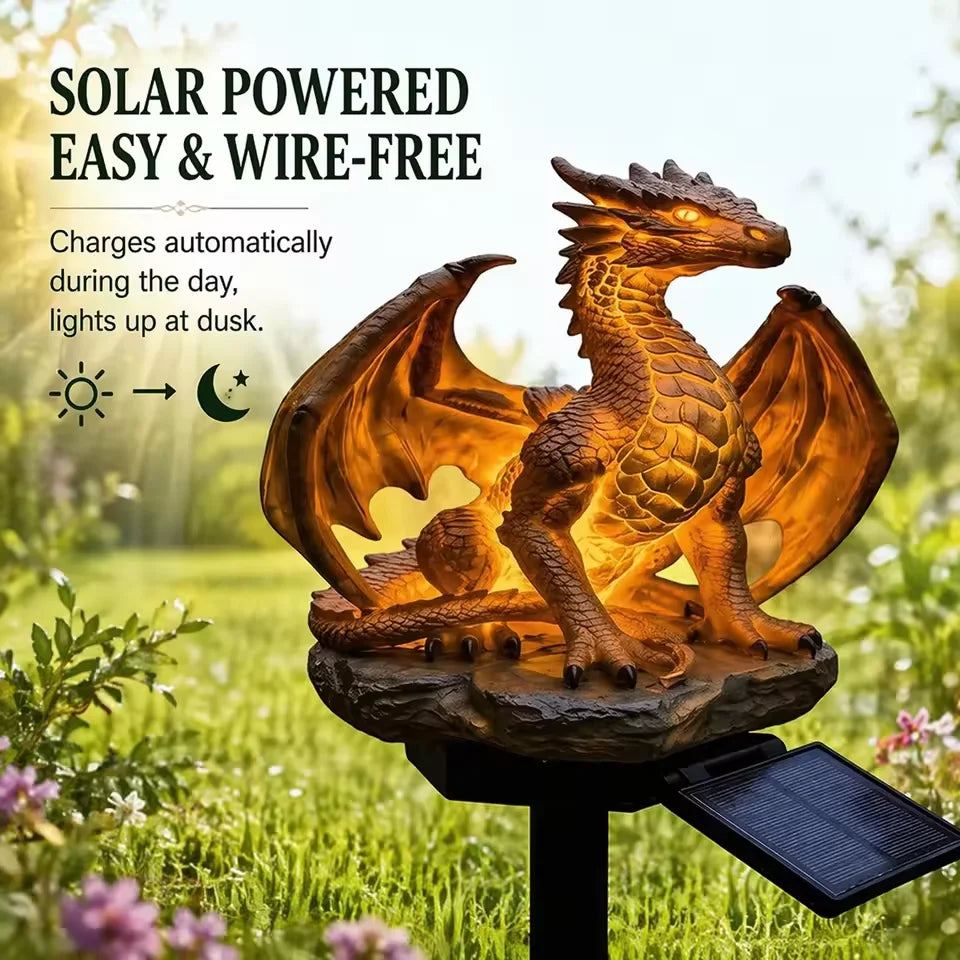 Solar Dragon Statue Lamp | Warm Glow | Toylandeu™