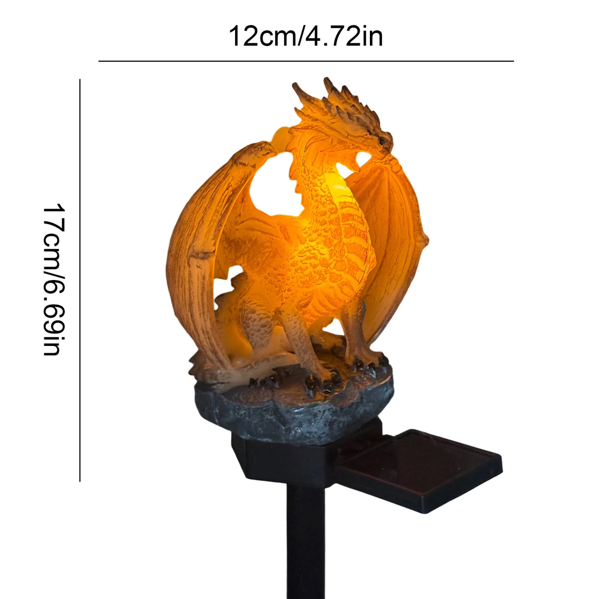 Solar Dragon Statue Lamp | Warm Glow | Toylandeu™