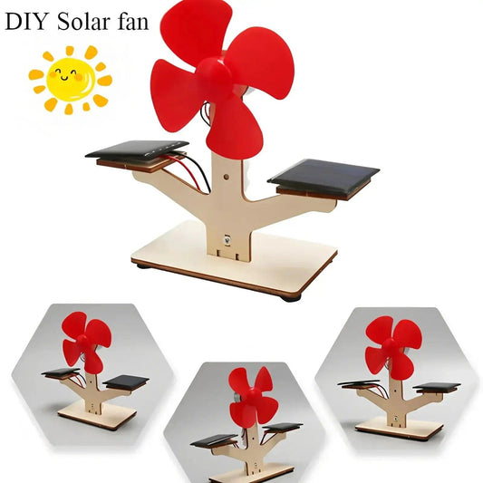  Solar Fan DIY Kit For Kids Wooden Puzzle Education Toy -  ToylandEU™