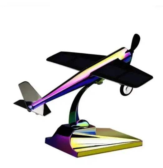 Solar Plane Model Kit With Dual Power And LED Lights - ToylandEU