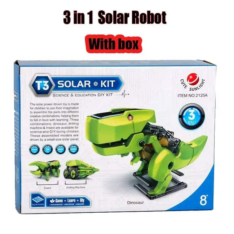 Solar Powered 3 In 1 Educational Robot Kit For Kids - ToylandEU