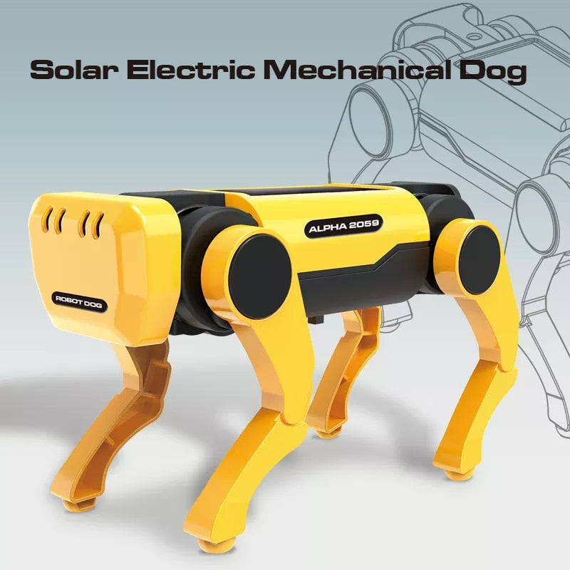 Bionic Smart Robot Dog Toy with Solar-Powered Electric Mechanism
