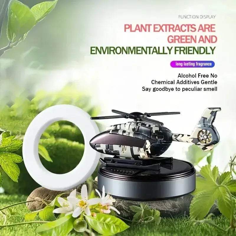 Solar Powered Helicopter Air Freshener For Vehicle Use - ToylandEU