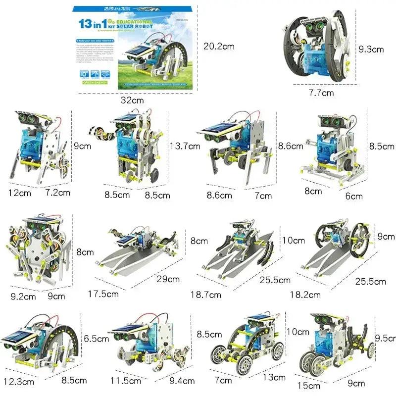  Solar Powered Robot Kit 13 In 1 For STEM Education Kit -  ToylandEU™