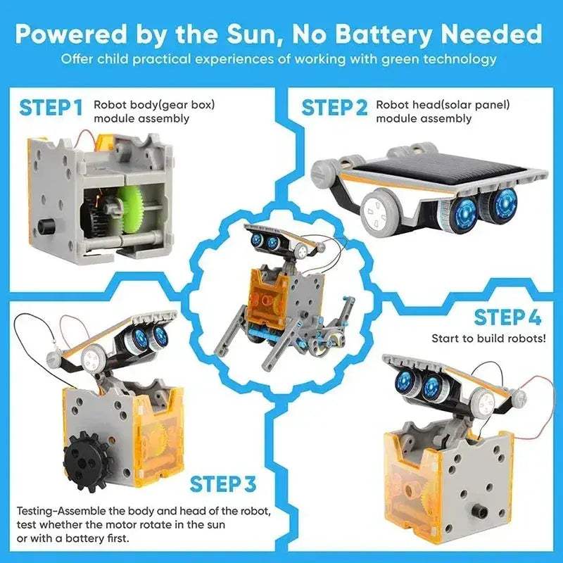 Solar Robot Kit 12 In 1 Educational Science Experiments - ToylandEU