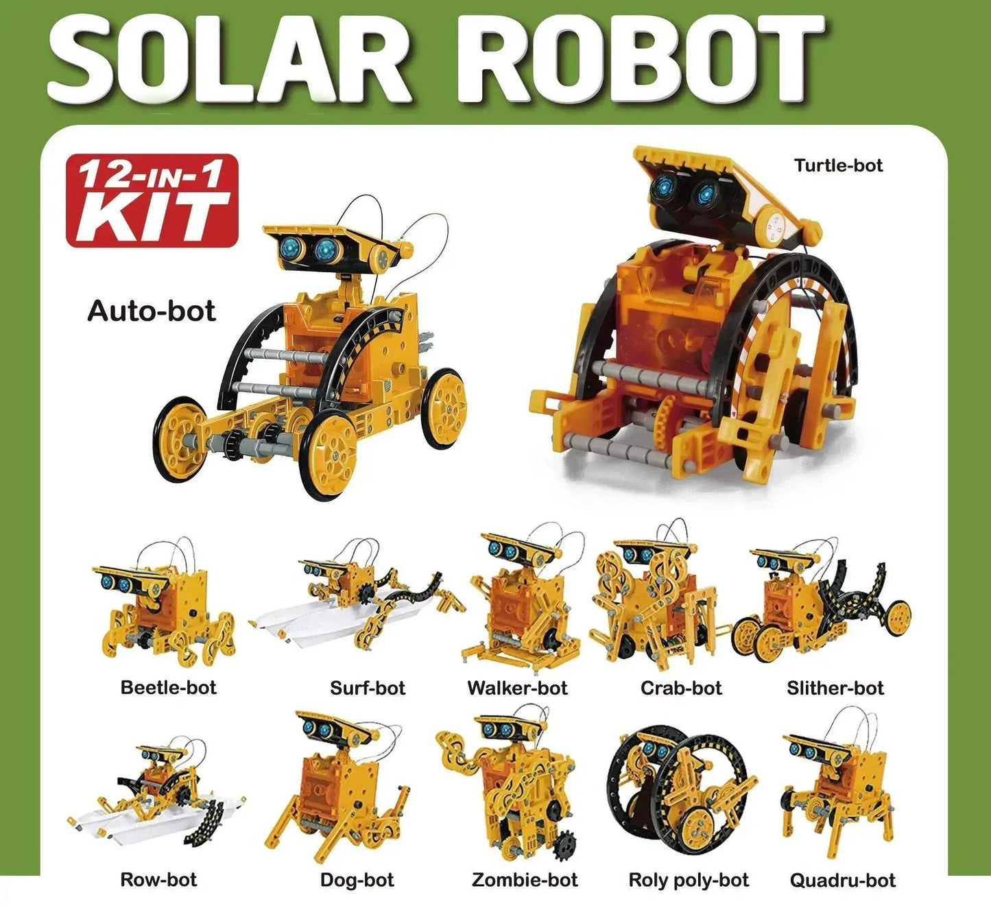 Solar Robot Kit 12 In 1 Educational Science Experiments - ToylandEU