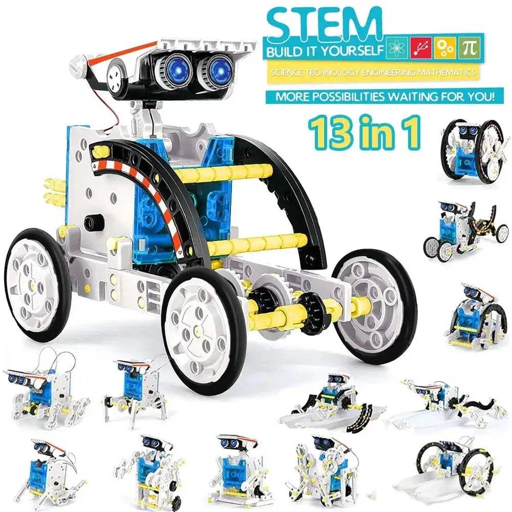 Solar Robot Kit 13-In-1 For STEM Education And DIY Fun - ToylandEU