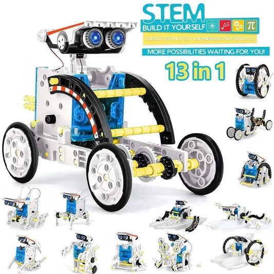 Solar Robot Kit 13-In-1 For STEM Education And DIY Fun - ToylandEU