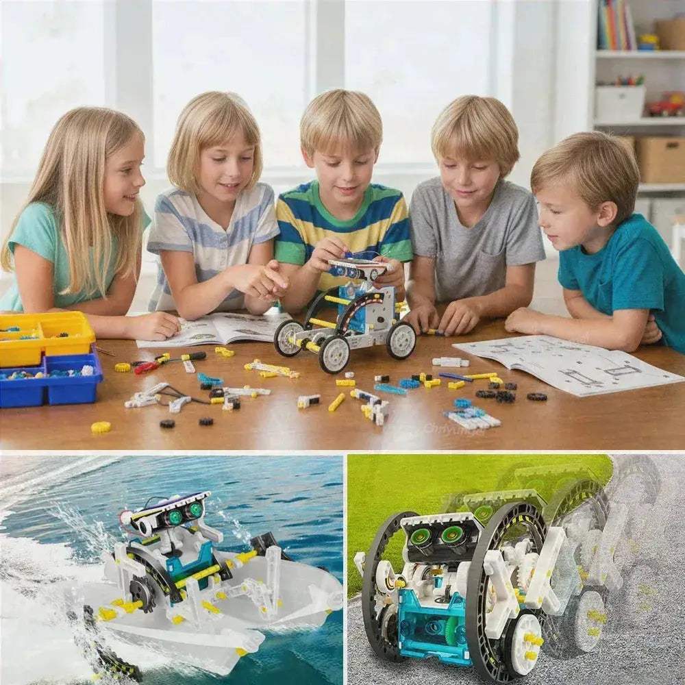 Solar Robot Kit 13-In-1 For STEM Learning And Experiments - ToylandEU