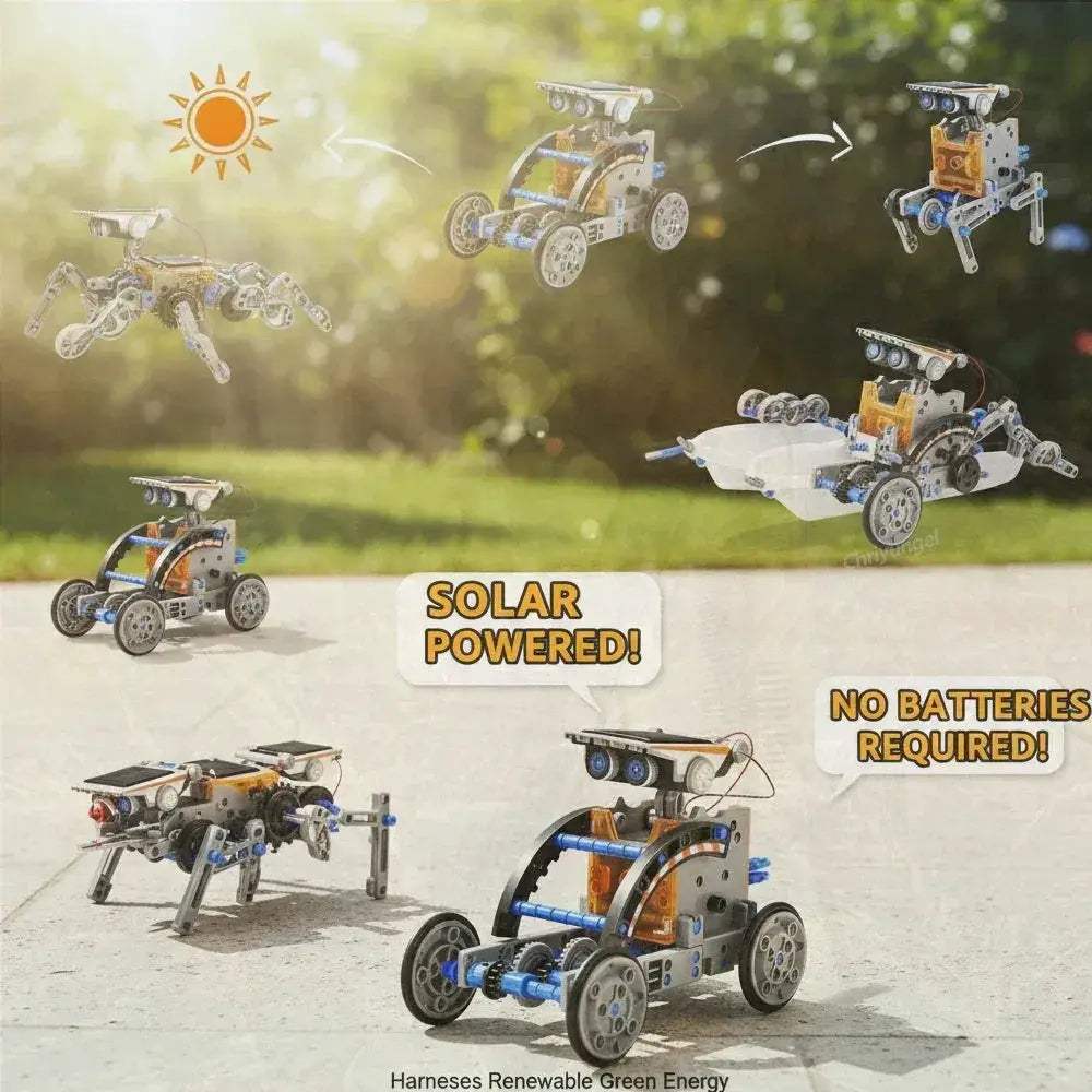 Solar Robot Kit 13-In-1 For STEM Learning And Experiments - ToylandEU