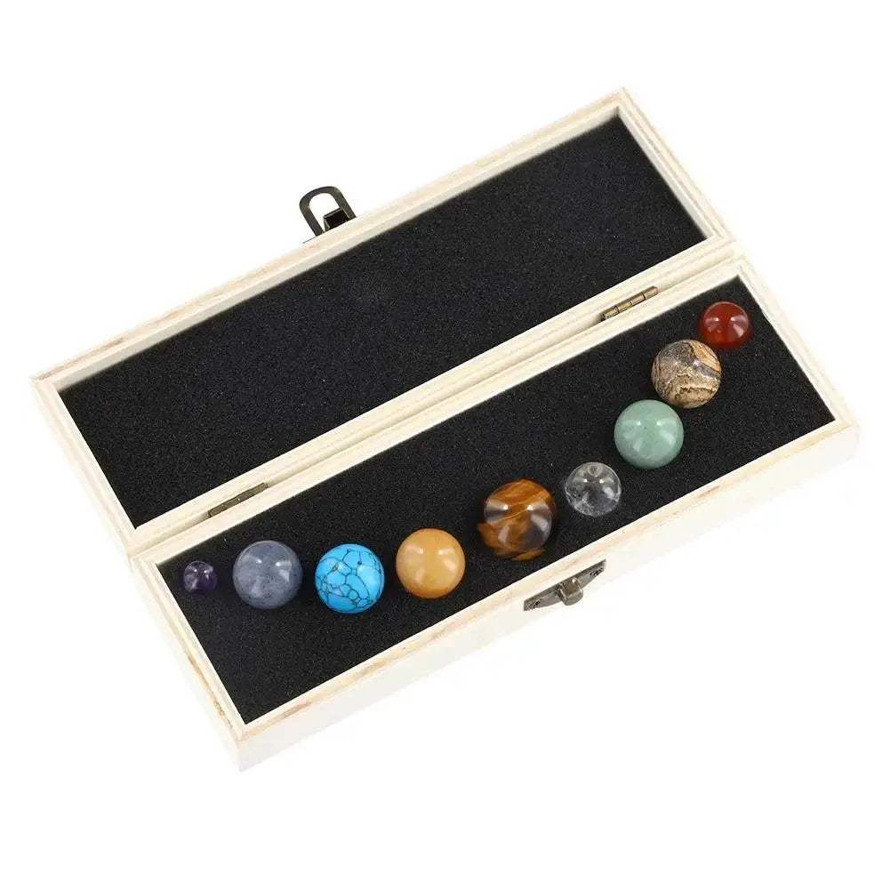 Solar System Crystal Gemstones Orbs Set For Educational Decor - ToylandEU