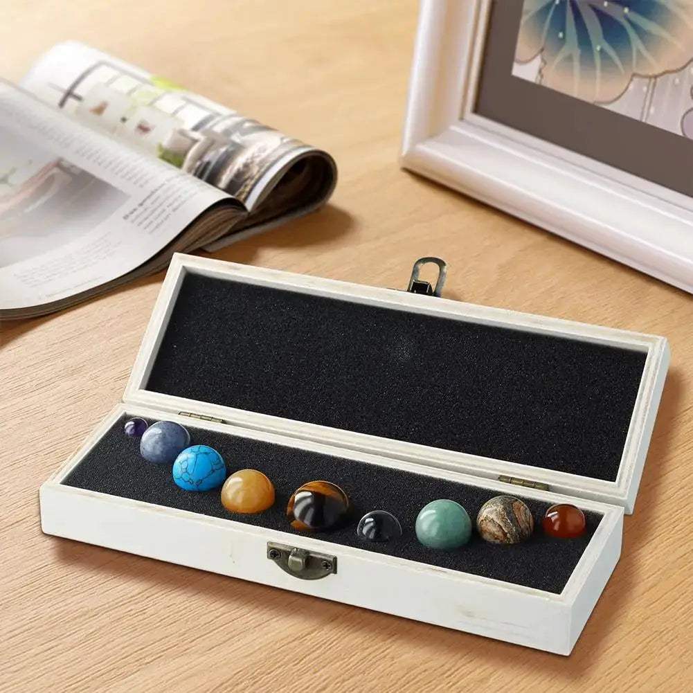 Solar System Crystal Gemstones Orbs Set For Educational Decor - ToylandEU